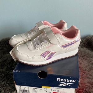 Reebok girls pink glitter shoes